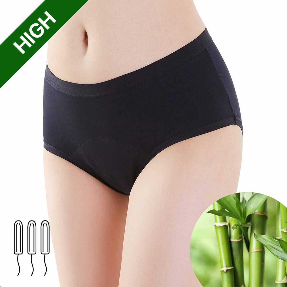 Menstrual underwear girls - bamboo - 100% protection -  - Swaens  bamboo underwear