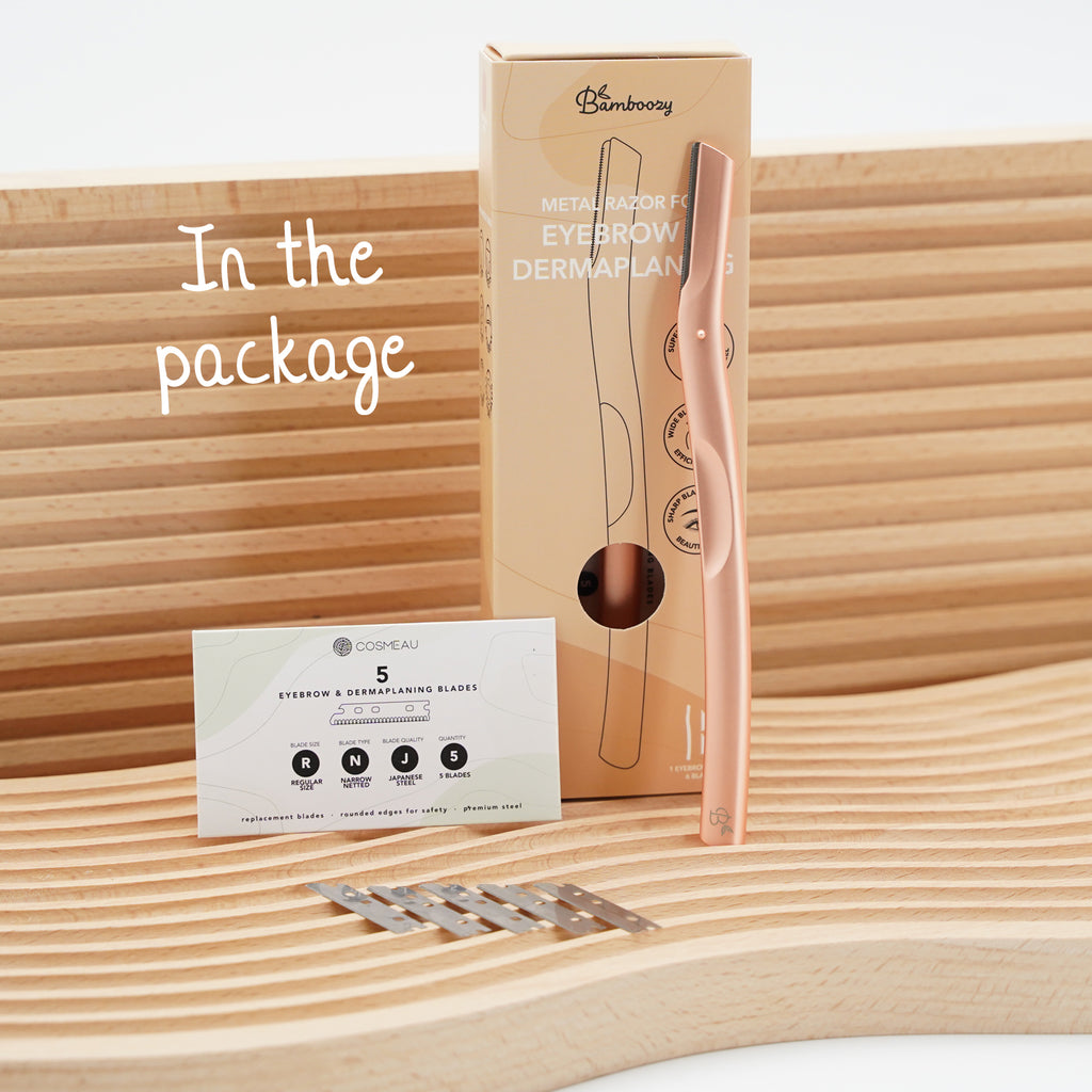 Bamboozy Metal Dermaplaning Eyebrow Facial Razors – Bamboozy COM