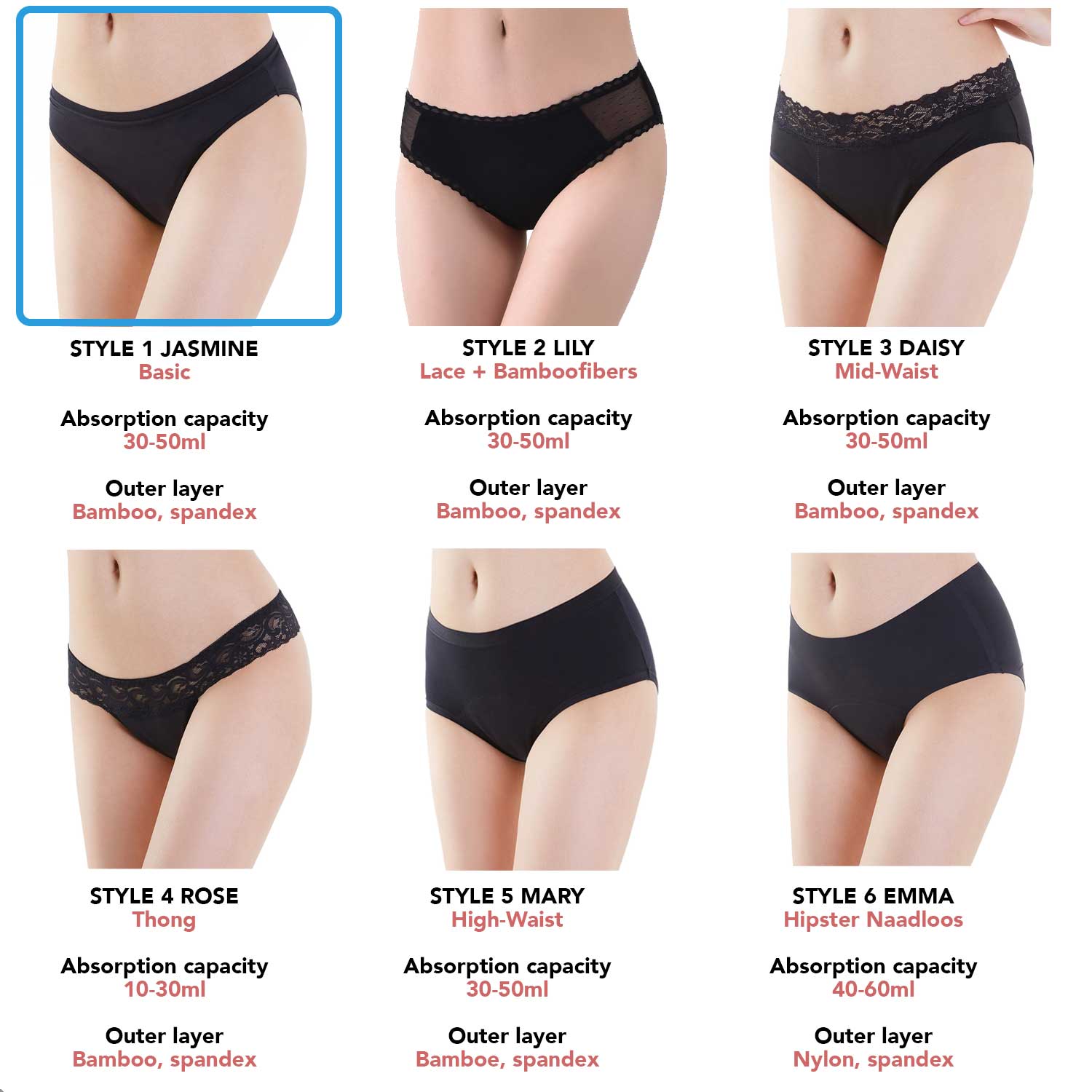 Wholesale bamboo menstrual underwear In Sexy And Comfortable Styles 